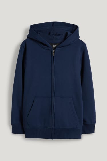 Kids Boys - Zip-through sweatshirt with hood - genderneutral - dark blue