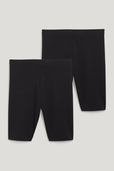 Niñas - Pack de 2 - pantalones de ciclista - negro