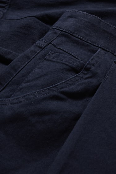 Dámské - Kalhoty - mid waist - tapered fit - tmavomodrá