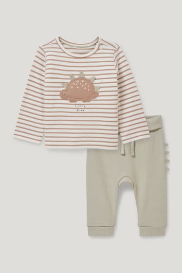 Baby Boys - Baby-Outfit - 2 teilig - cremeweiß