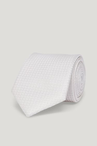 Hombre - Corbata de seda - beis