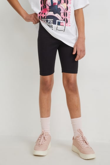 Niñas - Pack de 2 - pantalones de ciclista - negro