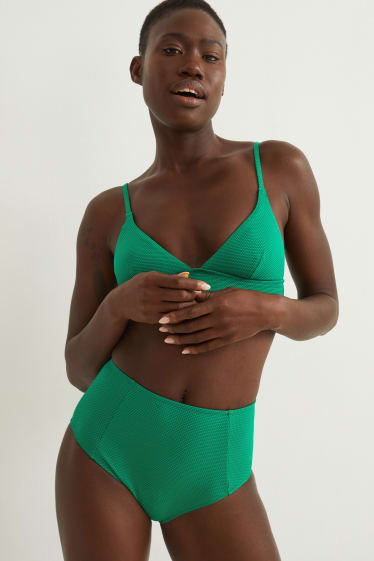 Women - Bikini bottoms - high waist - LYCRA® XTRA LIFE™ - green