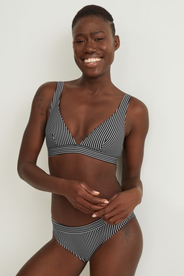 Mujer - Top de bikini - con relleno - sin aros - LYCRA® XTRA LIFE™ - negro / blanco