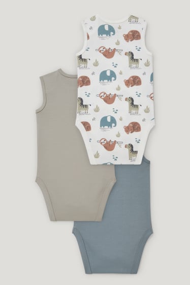Baby Boys - Multipack 3er - Baby-Body - cremeweiß