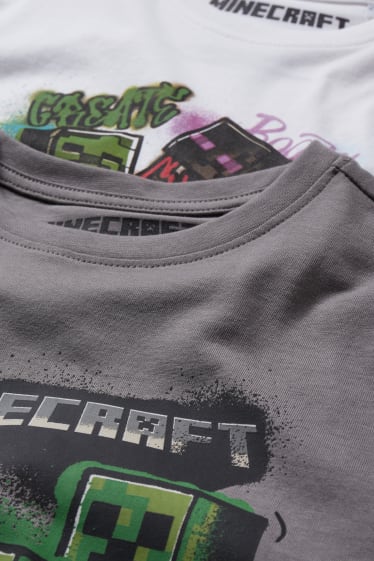 Bambini: - Confezione da 2 - Minecraft - t-shirt - bianco