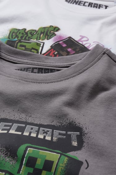 Băieți - Multipack 2 buc. - Minecraft - tricou cu mânecă scurtă - alb