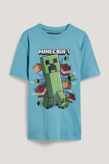 Reverskraag - Minecraft - T-shirt - turquoise