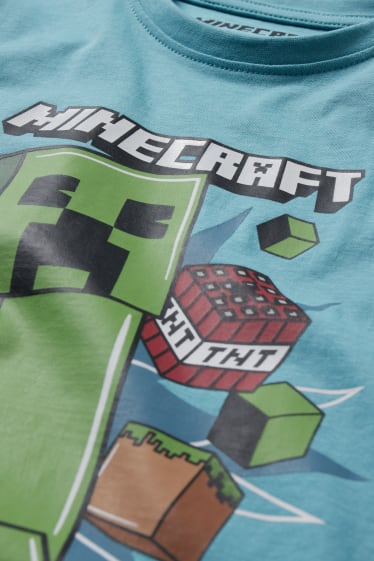 Reverskraag - Minecraft - T-shirt - turquoise