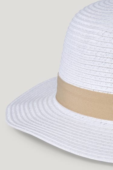 Baby Girls - Cappello di paglia neonati - bianco