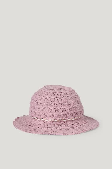 Baby Girls - Baby hat - dark rose