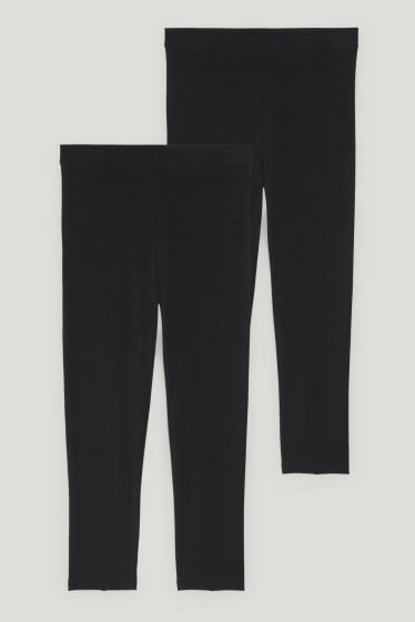 Damen - Multipack 2er - Capri-Leggings - schwarz