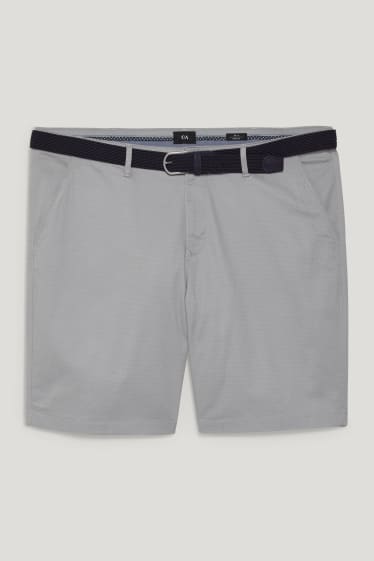 Men XL - Shorts with belt - light beige