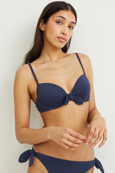 Women - Underwire bikini top - padded - LYCRA® XTRA LIFE™ - dark blue