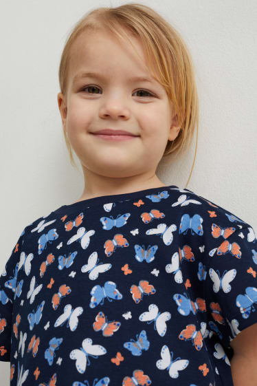 Toddler Girls - Set van 2 - T-shirt - donkerblauw