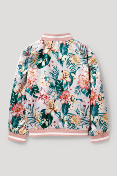 Filles - Blouson - à fleurs - blanc