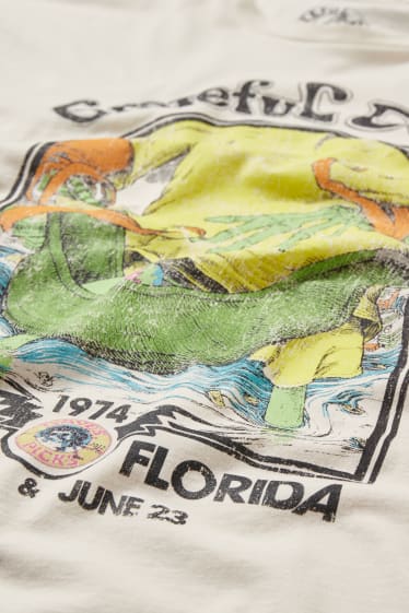 Clockhouse Boys - Tricou - Grateful Dead - bej