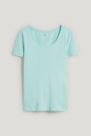 Dames - T-shirt - mintgroen