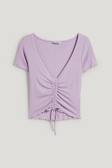 Clockhouse Girls - CLOCKHOUSE - kort T-shirt - lichtpaars