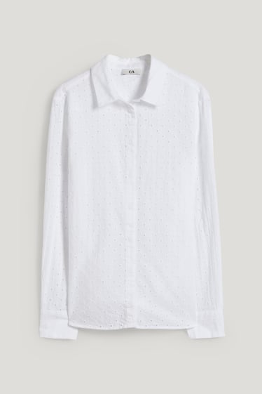 Damen - Bluse - weiß