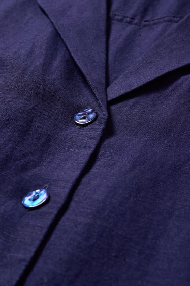 Dona - Granota - mescla de lli - blau fosc