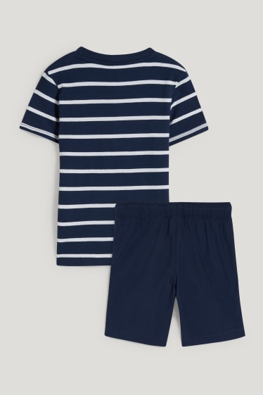 Toddler Boys - Set - tricou cu mânecă scurtă și pantaloni scurți - 2 piese - albastru închis