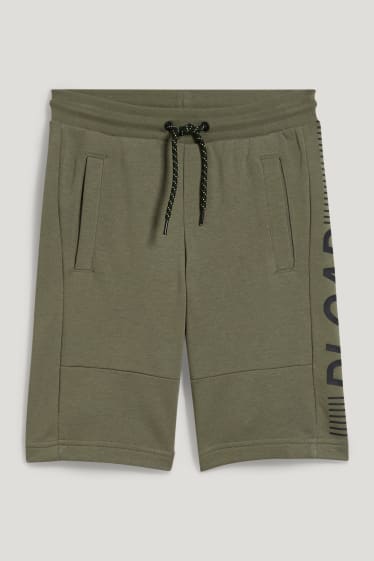 Băieți - Pantaloni scurți trening - verde
