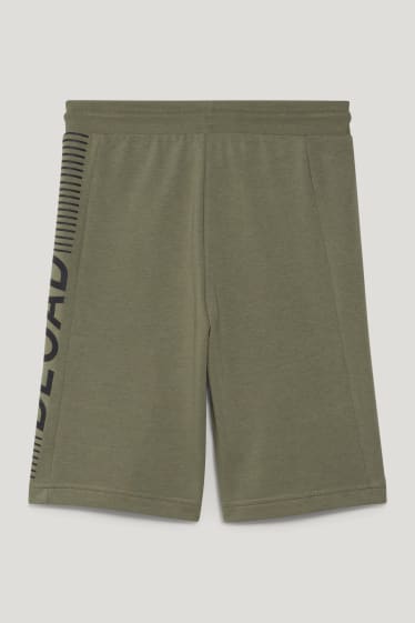 Băieți - Pantaloni scurți trening - verde