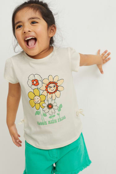 Toddler Girls - Tricou cu mânecă scurtă - alb-crem