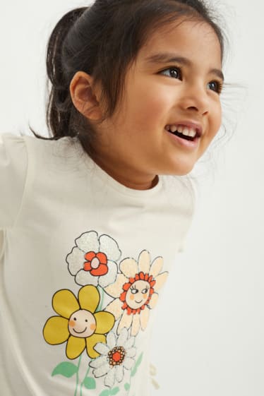Toddler Girls - Tricou cu mânecă scurtă - alb-crem