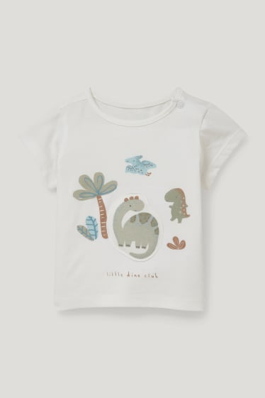 Bébé garçons - Dinosaures - ensemble bébé - 3 pièces - blanc crème