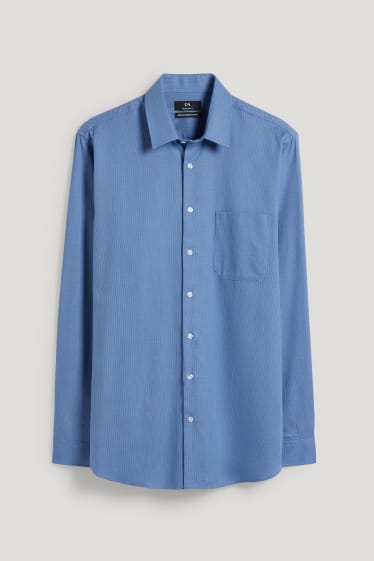 Herren - Businesshemd - Regular Fit - Kent - bügelleicht - blau