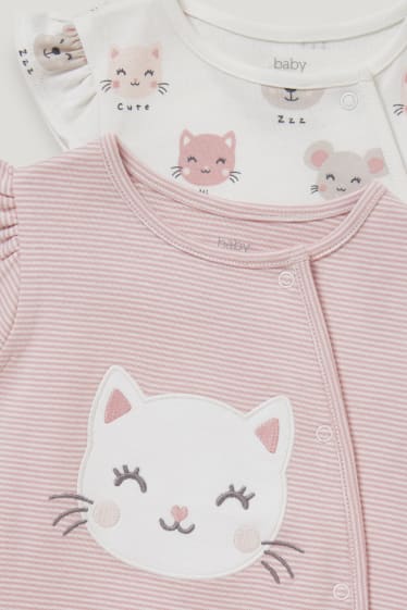 Exclu web - Lot de 2 - pyjamas bébé - rose