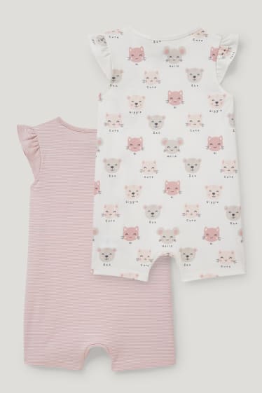 Exclu web - Lot de 2 - pyjamas bébé - rose