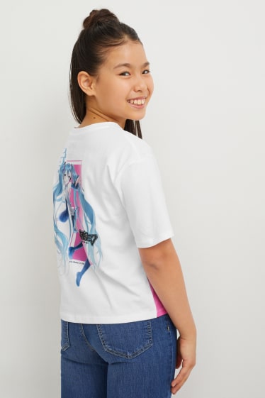 Kids Girls - Hatsune Miku - tricou cu mânecă scurtă - alb
