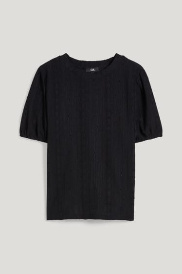 Damen - T-Shirt - dunkelrosa