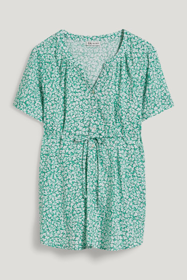 Femmes - Chemisier d’allaitement - à fleurs - blanc / vert