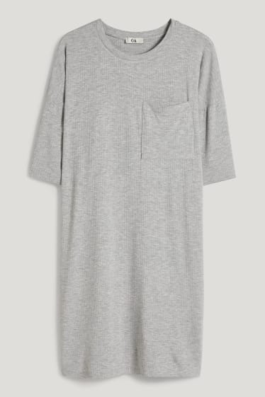 Women - Nightshirt - light gray-melange
