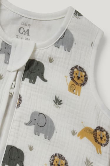 Baby Girls - Sac de dormit bebeluși - 6-18 luni - cu model - alb