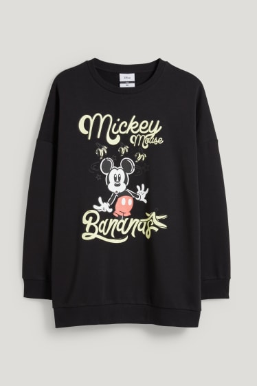 Femei XL - CLOCKHOUSE - bluză de molton - Mickey Mouse - negru