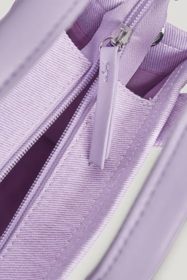 Damen - Tasche mit abnehmbarem Taschengurt - hellviolett