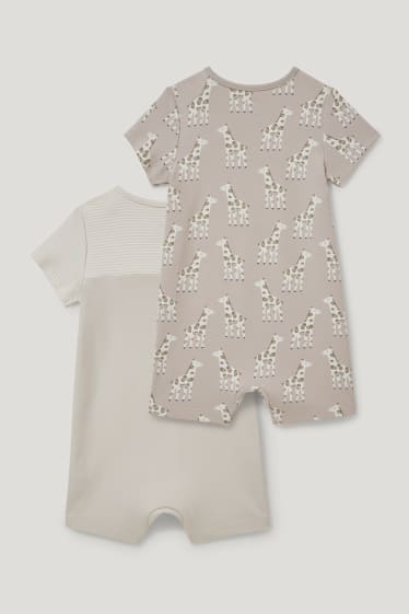 Online exclusive - Multipack of 2 - baby sleepsuit - beige-melange