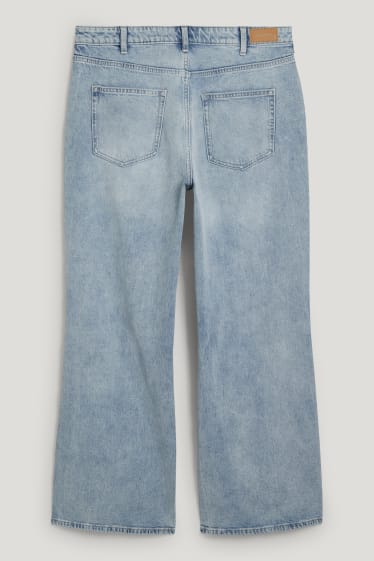 Femei XL - CLOCKHOUSE - wide leg jeans - talie înaltă - denim-albastru deschis