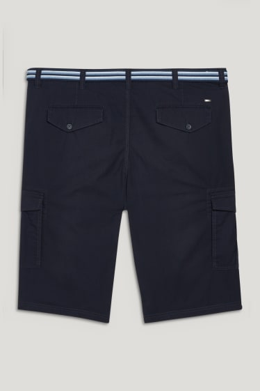 Uomo XL - Shorts cargo con cintura - regular fit - blu scuro