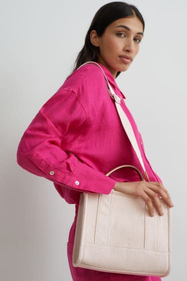 Femmes - Sac avec sangle amovible - beige