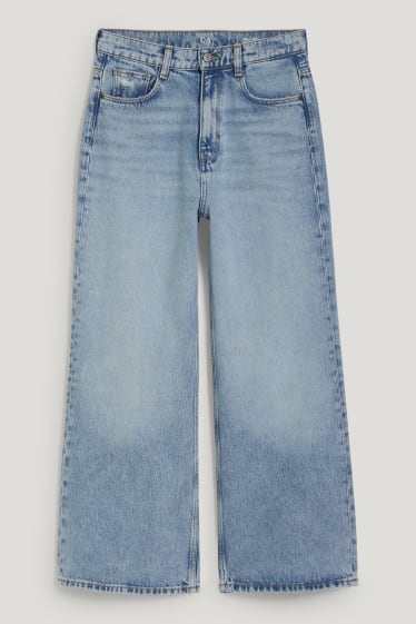 Femei - Loose fit jeans - talie înaltă - denim-albastru deschis