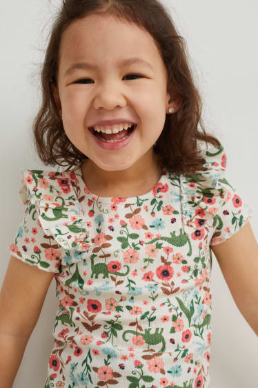 Toddler Girls - Set van 2 - T-shirt - roze