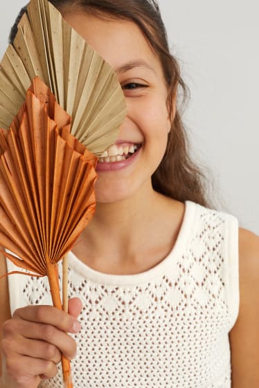 Kids Girls - Strick-Top - cremeweiß