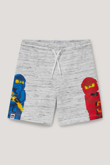 Toddler Boys - Lego Ninjago - bermuda in felpa - grigio chiaro melange