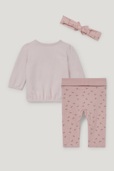 Baby Girls - Completo neonati - 3 pezzi - rosa